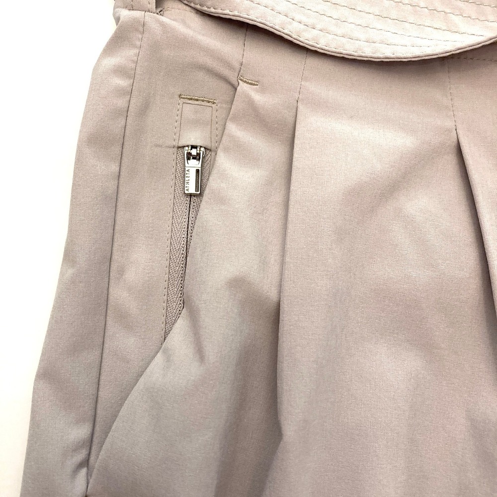 Athleta Skyline II Pant Womens 8‎ Beige Paperbag Pleated Front Athleisure Tie - Picture 3 of 7